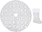 vidaXL - Kerstboomrok - luxe - met - sok - 90 - cm - stof - wit