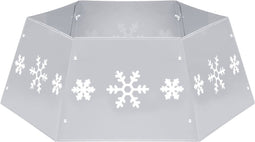 vidaXL - Kerstboomrok - Ø68x25 - cm - zilverkleurig - en - wit