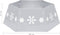 vidaXL - Kerstboomrok - Ø68x25 - cm - zilverkleurig - en - wit