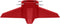 vidaXL - Kerstboomstandaard - 55,5x55,5x15 - cm - rood