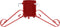 vidaXL - Kerstboomstandaard - 58x58x21 - cm - rood