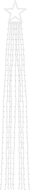 vidaXL - Kerstboomverlichting - 320 - koudwitte - LED's - 375 - cm