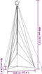 vidaXL - Kerstboomverlichting - 615 - warmwitte - LED's - 400 - cm