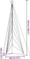vidaXL - Kerstboomverlichting - 861 - koudwitte - LED's - 480 - cm