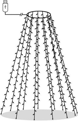 vidaXL Kerstboomverlichting met 150 LED's meerkleurig net 150 cm