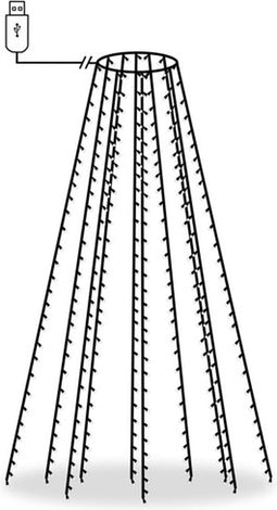 vidaXL Kerstboomverlichting met 300 LED's koudwit net 300 cm