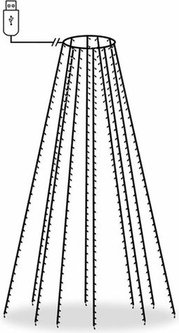 vidaXL Kerstboomverlichting met 400 LED's blauw net 400 cm