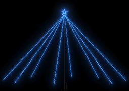 vidaXL - Kerstboomverlichting - met - 576 - LED's - binnen - en - buiten - 3,6 - m - blauw