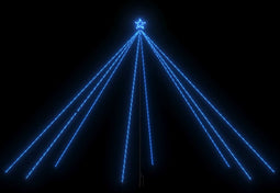 vidaXL - Kerstboomverlichting - met - 800 - LED's - binnen - en - buiten - 5 - m - blauw