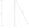 vidaXL - Kerstboomverlichting - waterval - binnen - buiten - 1300 - LED's - 8 - m