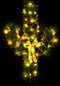 vidaXL - Kerstcactus - met - standaard - en - LED's - 150 - cm - PVC - groen