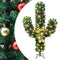 vidaXL - Kerstcactus - met - standaard - en - LED's - 210 - cm - PVC - groen
