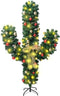 vidaXL - Kerstcactus - met - standaard - en - LED's - 210 - cm - PVC - groen