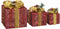 vidaXL - Kerstdecoratie - geschenkdozen - 3 - st - binnen/buiten - rood