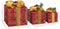 vidaXL - Kerstdecoratie - geschenkdozen - 3 - st - binnen/buiten - rood