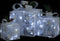 vidaXL - Kerstdecoratie - geschenkdozen - 3 - st - binnen/buiten - wit