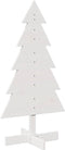 vidaXL - Kerstdecoratie - kerstboom - 100 - cm - massief - grenenhout - wit