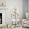 vidaXL - Kerstdecoratie - kerstboom - 100 - cm - massief - grenenhout - wit