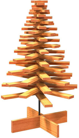 vidaXL - Kerstdecoratie - kerstboom - 100 - cm - massief - grenenhout - wasbruin
