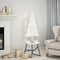 vidaXL - Kerstdecoratie - kerstboom - 100 - cm - massief - grenenhout - wit
