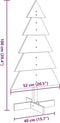 vidaXL - Kerstdecoratie - kerstboom - 100 - cm - massief - grenenhout - wit
