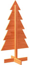 vidaXL - Kerstdecoratie - kerstboom - 100 - cm - massief - grenenhout - wasbruin