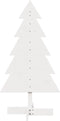 vidaXL - Kerstdecoratie - kerstboom - 100 - cm - massief - grenenhout - wit