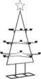 vidaXL - Kerstdecoratie - kerstboom - 105 - cm - metaal - zwart