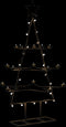 vidaXL - Kerstdecoratie - kerstboom - 105 - cm - metaal - zwart