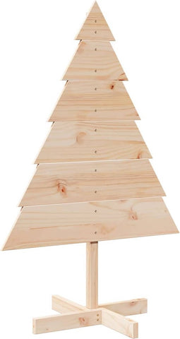 vidaXL - Kerstdecoratie - kerstboom - 110 - cm - massief - hout