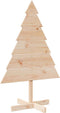 vidaXL - Kerstdecoratie - kerstboom - 110 - cm - massief - hout