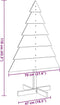vidaXL - Kerstdecoratie - kerstboom - 110 - cm - massief - hout