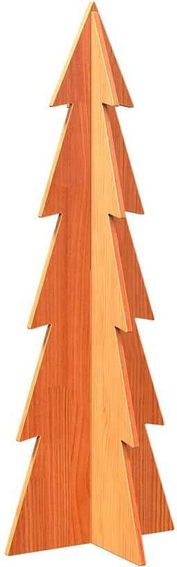 vidaXL - Kerstdecoratie - kerstboom - 112 - cm - massief - grenenhout - wasbruin