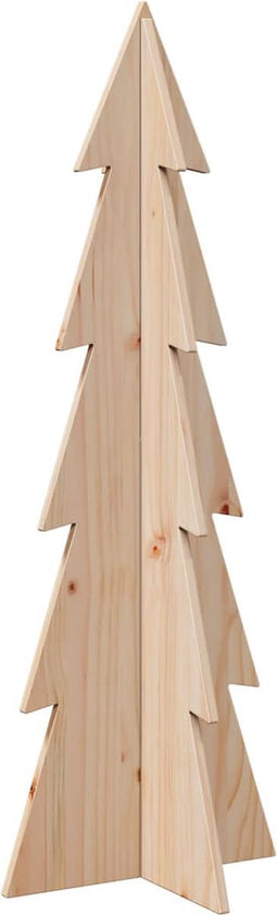 vidaXL - Kerstdecoratie - kerstboom - 112 - cm - massief - grenenhout