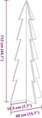 vidaXL - Kerstdecoratie - kerstboom - 112 - cm - massief - grenenhout - wasbruin