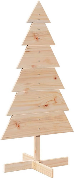 vidaXL - Kerstdecoratie - kerstboom - 120 - cm - massief - grenenhout