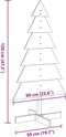 vidaXL - Kerstdecoratie - kerstboom - 120 - cm - massief - grenenhout - wit