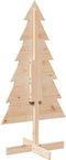 vidaXL - Kerstdecoratie - kerstboom - 120 - cm - massief - grenenhout