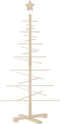 vidaXL - Kerstdecoratie - kerstboom - 125 - cm - massief - grenenhout