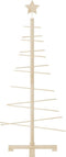 vidaXL - Kerstdecoratie - kerstboom - 125 - cm - massief - grenenhout