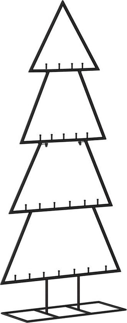 vidaXL - Kerstdecoratie - kerstboom - 125 - cm - metaal - zwart