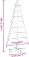 vidaXL - Kerstdecoratie - kerstboom - 150 - cm - massief - grenenhout - wasbruin