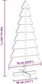 vidaXL - Kerstdecoratie - kerstboom - 150 - cm - massief - grenenhout - wit