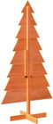 vidaXL - Kerstdecoratie - kerstboom - 150 - cm - massief - grenenhout - wasbruin