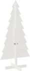 vidaXL - Kerstdecoratie - kerstboom - 150 - cm - massief - grenenhout - wit