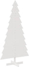 vidaXL - Kerstdecoratie - kerstboom - 180 - cm - massief - grenenhout - wit