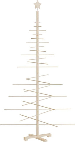 vidaXL - Kerstdecoratie - kerstboom - 180 - cm - massief - grenenhout