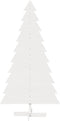 vidaXL - Kerstdecoratie - kerstboom - 180 - cm - massief - grenenhout - wit