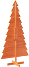 vidaXL - Kerstdecoratie - kerstboom - 180 - cm - massief - grenenhout - wasbruin