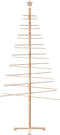 vidaXL - Kerstdecoratie - kerstboom - 210 - cm - massief - grenenhout